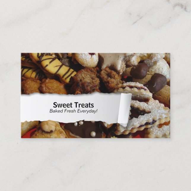 Cookies Customisable Food Closeup Business Card (Front)