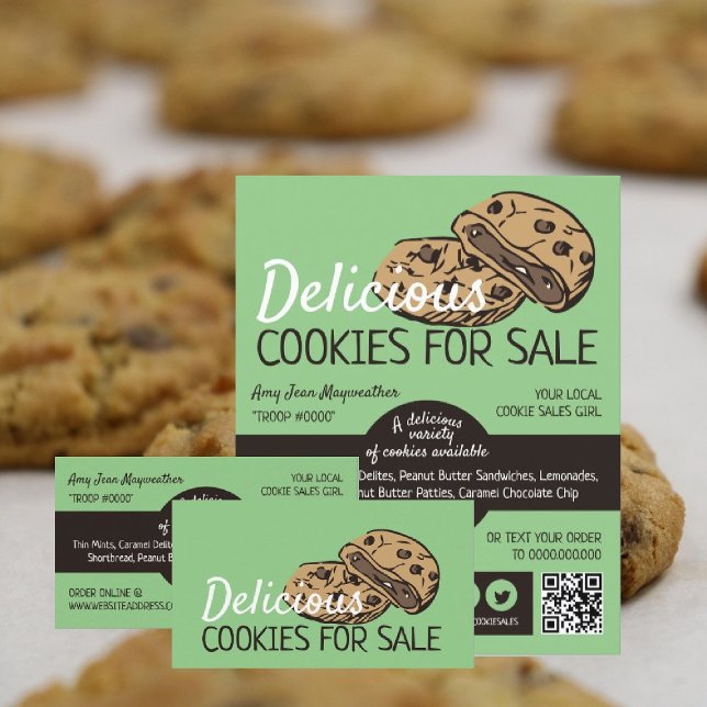 Cookies Design, Cookie Sales Fundraising Card (Creator Uploaded)