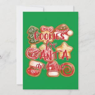 Cookies For Santa And Me - Christmas Holiday Card