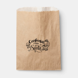 COOKIES FOR SANTA Christmas Holiday Favour Treat Bag