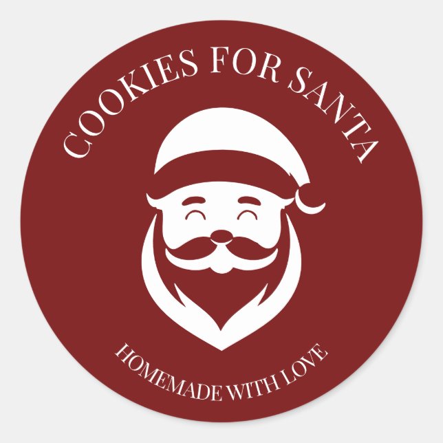 Cookies For Santa Classic Round Sticker (Front)