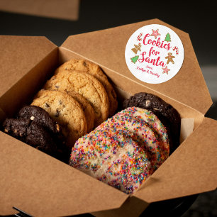 Cookies For Santa Classic Round Sticker