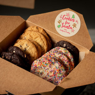 Cookies For Santa Classic Round Sticker