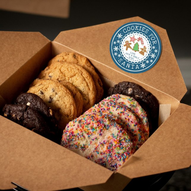 Cookies For Santa Classic Round Sticker (Creator Uploaded)