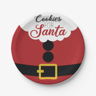Cookies for Santa Claus Family Christmas Paper Plate