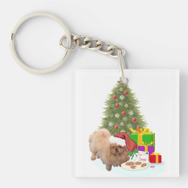 Cookies for Santa Claus Key Ring (Front)
