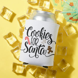 Cookies for Santa Fun Christmas Can Cooler