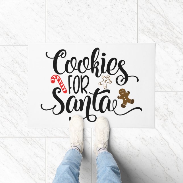 Cookies for Santa Fun Christmas Doormat (Indoor)