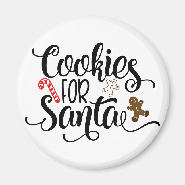 Cookies for Santa Fun Christmas Magnet (Front)