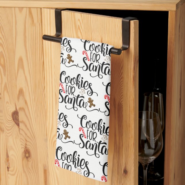 Cookies for Santa Fun Christmas Tea Towel (Thirds Fold)