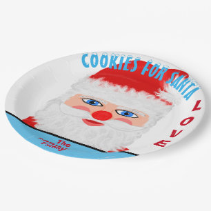 Cookies for Santa Love Family Name Paper Plate