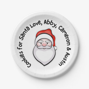 Cookies for santa paper plate