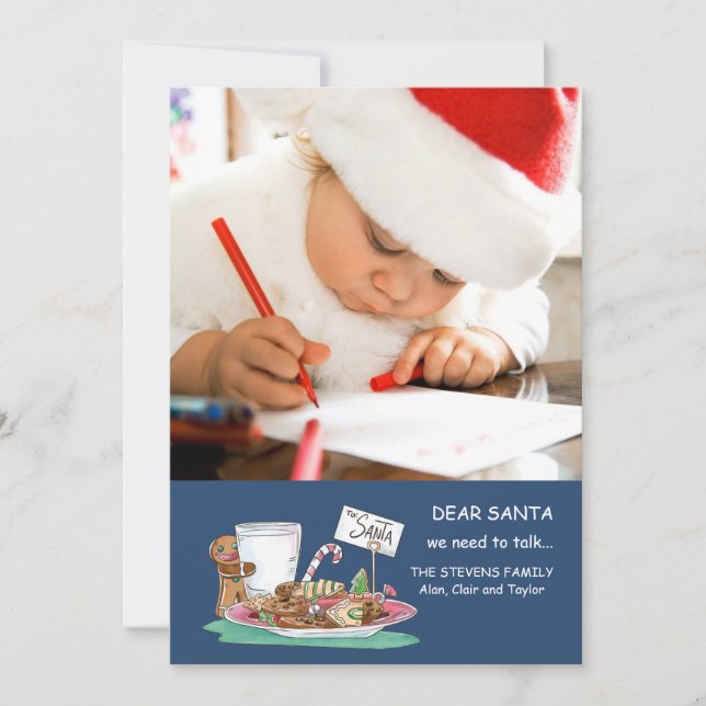 Cookies for Santa Photo Card (Front)