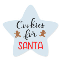 Cookies for Santa Star Stickers