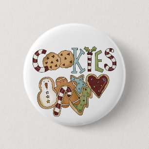 Cookies for Santa Tshirts and Gifts 6 Cm Round Badge