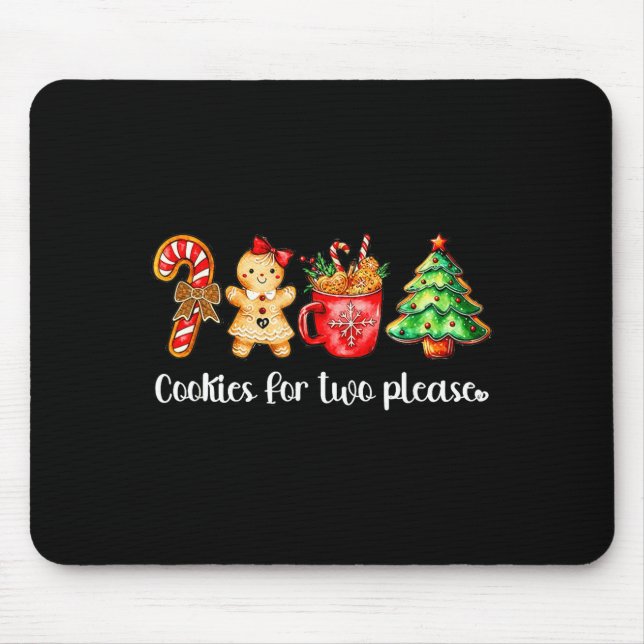 Cookies For Two Please,christmas Pregnancy Announc Mouse Pad (Front)