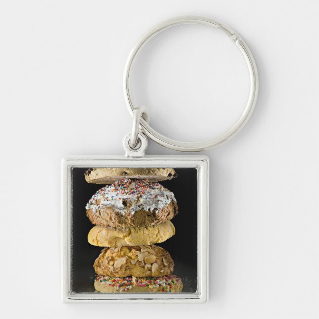 Cookies in a stack key ring (Front)