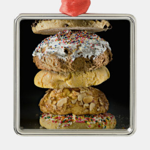 Cookies in a stack metal tree decoration