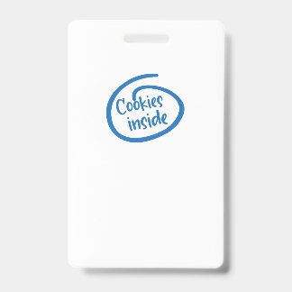 Cookies inside ID badge