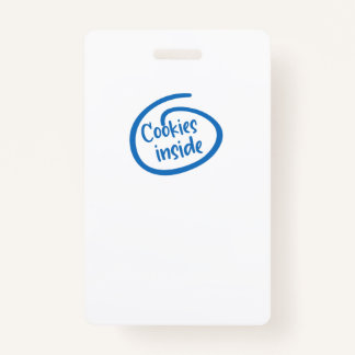 Cookies inside ID badge