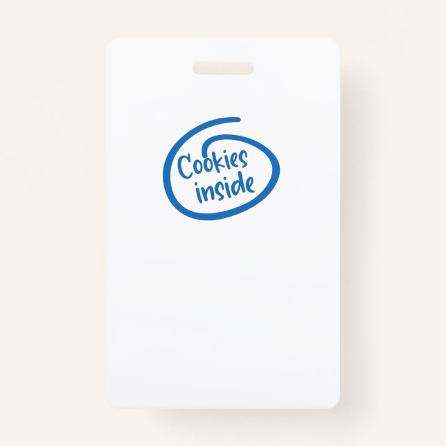 Cookies inside ID badge (Front)