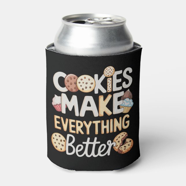 Cookies Make Everything Better Funny Christmas Can Cooler (Can Front)