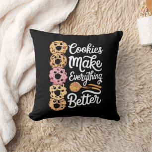 Cookies Make Everything Better Funny Christmas Cushion