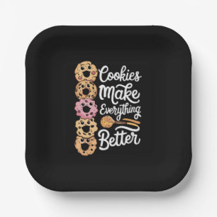 Cookies Make Everything Better Funny Christmas Paper Plate