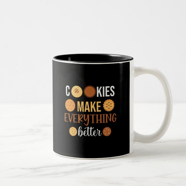 Cookies Make Everything Better Two-Tone Coffee Mug (Right)