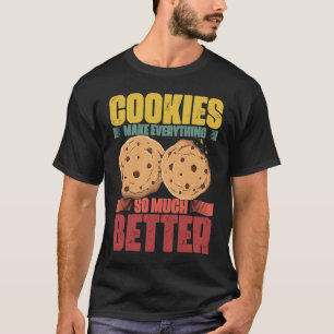 Cookies Make Everything  Cookie Eater Retro Cookie T-Shirt