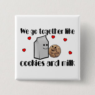 Cookies & Milk Love 15 Cm Square Badge