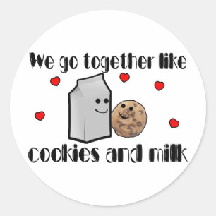 Cookies & Milk Love Classic Round Sticker