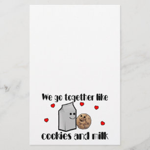 Cookies & Milk Love Stationery