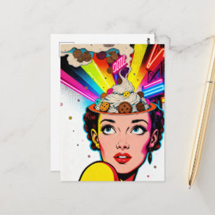 Cookies on Her Mind Surreal Postcard