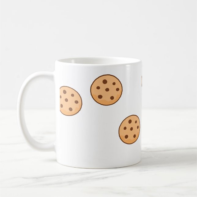 cookies on white coffee mug (Left)