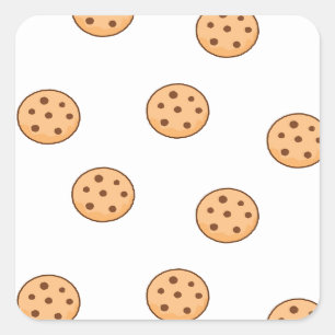 cookies on white square sticker