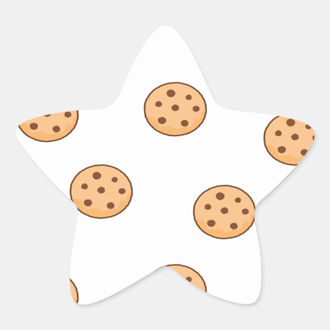 cookies on white star sticker (Front)