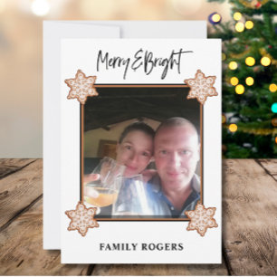 Cookies Photo Christmas Flat Holiday Card