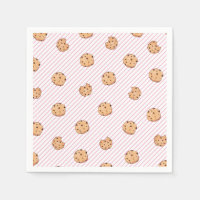Cookies Pink stripes Birthday Party Paper Plates