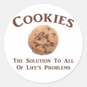 Cookies solve Problems Classic Round Sticker