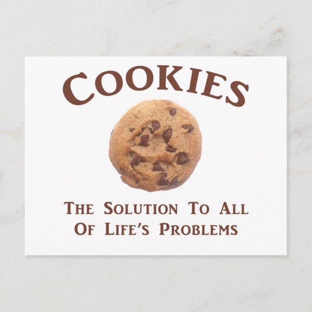 Cookies solve Problems Postcard (Front)