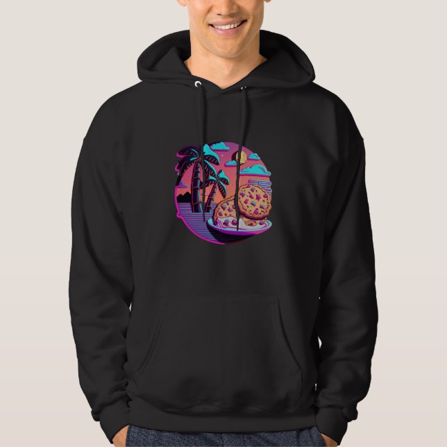 Cookies with Dreamy 80s Retrowave Aesthetic Hoodie (Front)