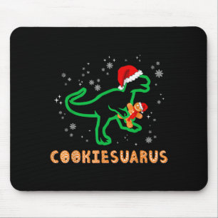 Cookiesaurus Christmas Dinosaur Rex Sugar Cookie Mouse Pad