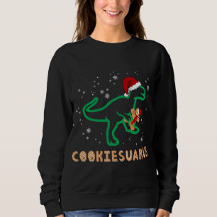 Cookiesaurus Christmas Dinosaur Rex Sugar Cookie Sweatshirt