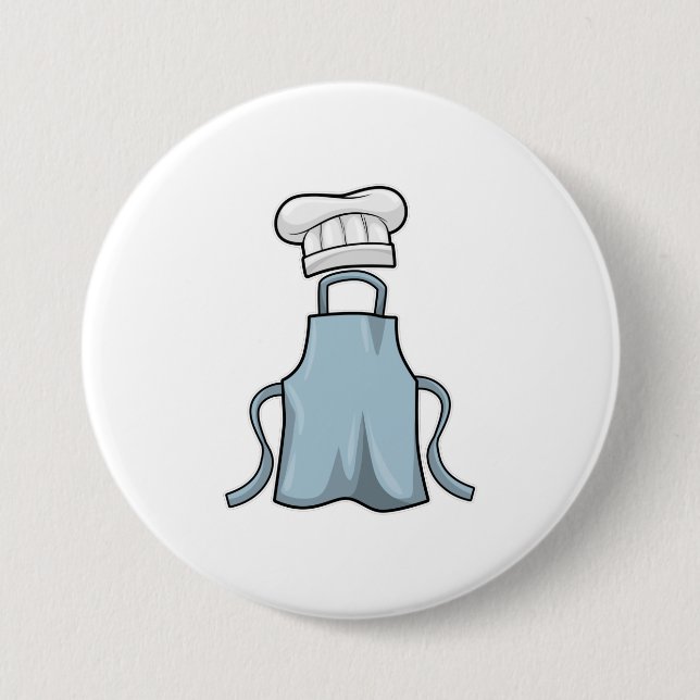 Cooking apron and Cooking hat 7.5 Cm Round Badge (Front)