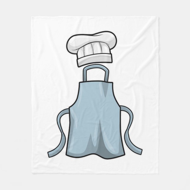 Cooking apron and Cooking hat Fleece Blanket (Front)