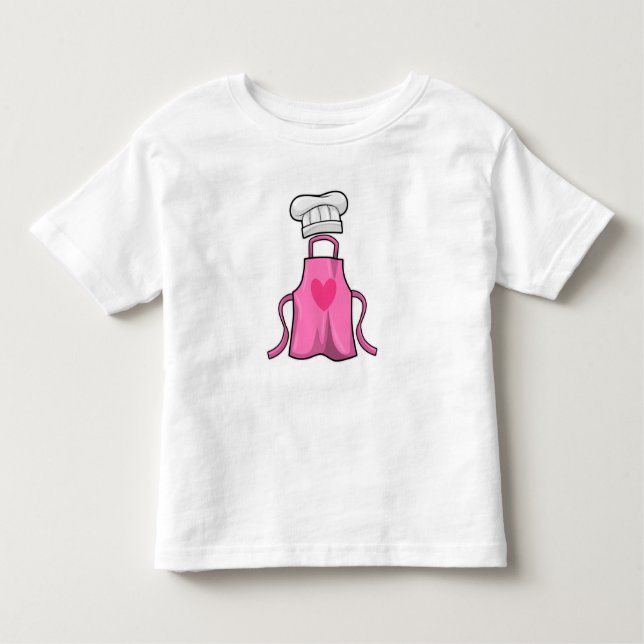 Cooking apron and Cooking hat with Heart Toddler T-Shirt (Front)