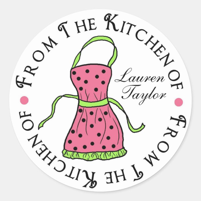 Cooking Apron Baking Stickers (Front)
