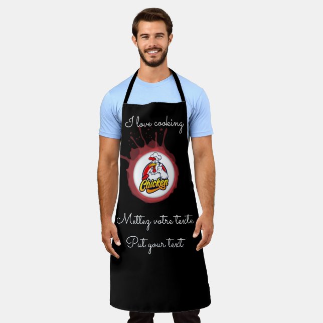 Cooking Arena Black Chicken Grill Master Apron (Worn)