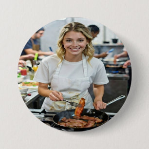 Cooking Bacon Photo Customize 7.5 Cm Round Badge